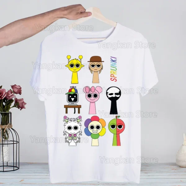 Camiseta Sprunki Fun Characters